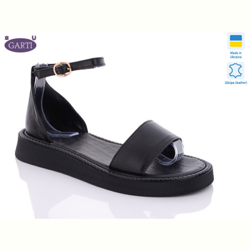 Босоножки Garti 0143 чорна шкіра