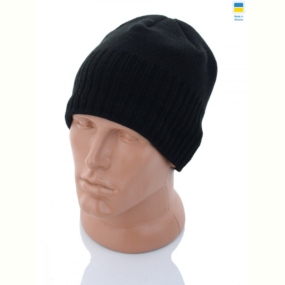 Шапка STARK Шапка резинка по низу на флісі 001-5 чорний Шапка STARK Шапка резинка по низу на флісі 001-5 чорний