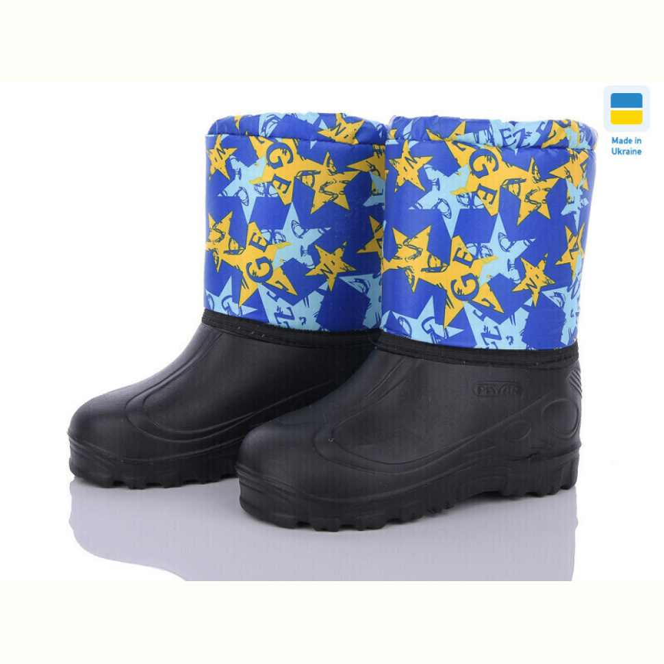 Сапоги из пены DeMur СПП Зірки жовтий-синій