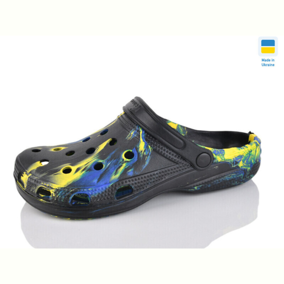 Кроксы Inblue SV018 папуга чорно-жовтий