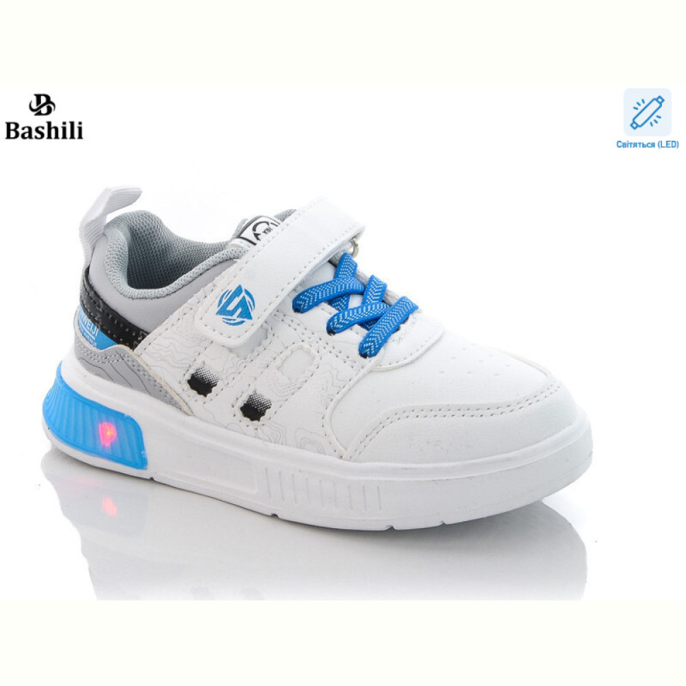 Кроссовки Башили D802-1K LED white-blue Кроссовки Башили D802-1K LED white-blue