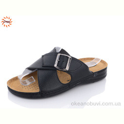 Шлепки Jumay Elis пряжка чорний