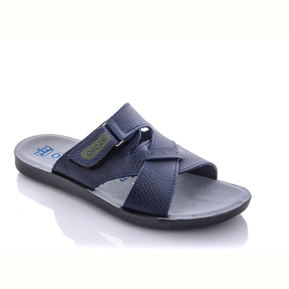 Шлепки Oscar 46 кожа синий