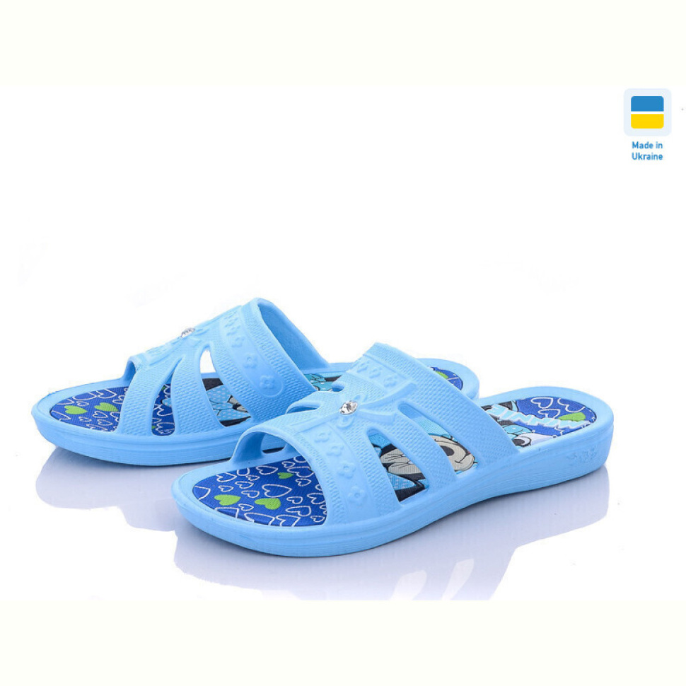 Шлепки Golden Lion Микки голубой