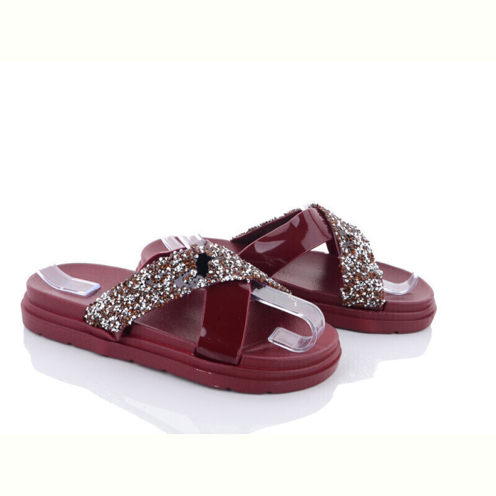 Шлепки Lion D16 бордовий