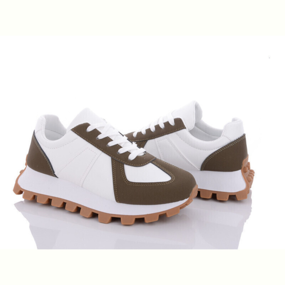 Кроссовки Violeta 149-9-7 white-olive