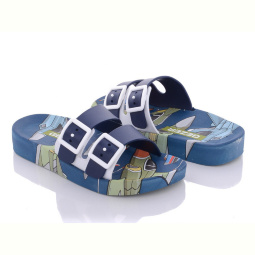 Шлепки Violeta 11379 blue-khaki