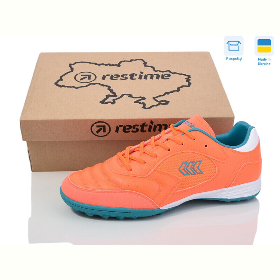 Футбольная обувь Restime DM024409-1 orange-cyan