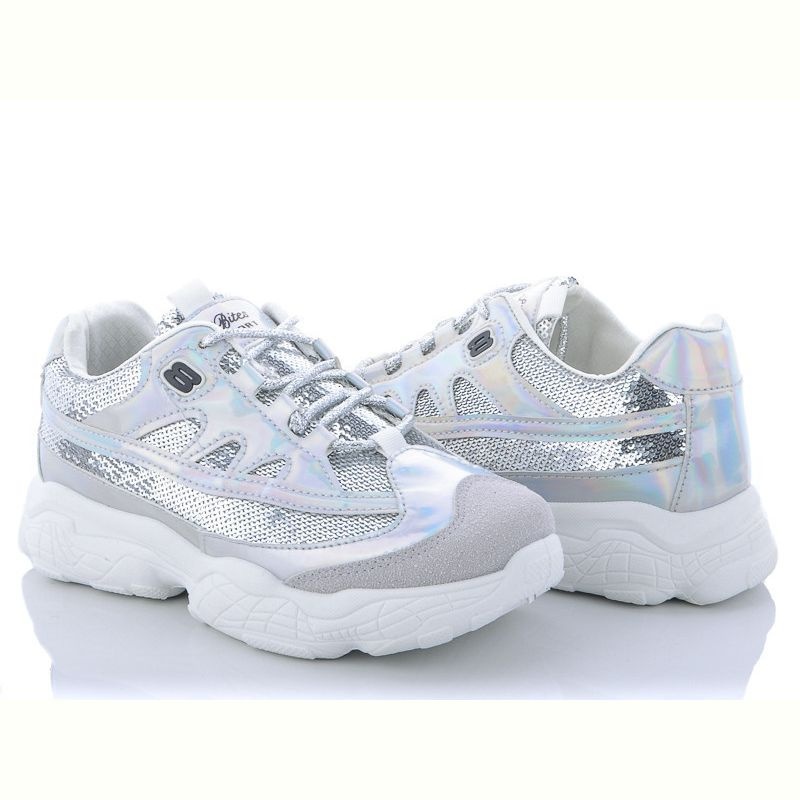 Кроссовки Class Shoes 1-8881 серебро