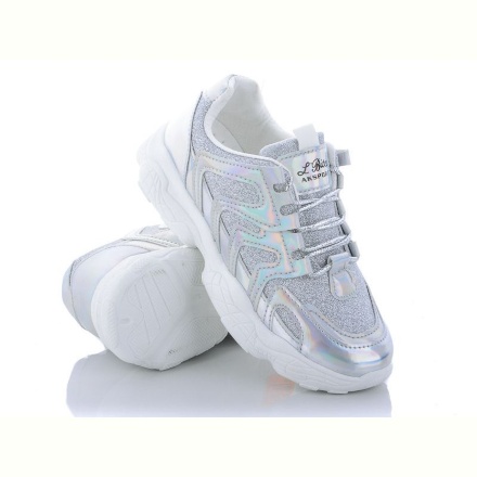 Кроссовки Class Shoes 1-8880 серебро