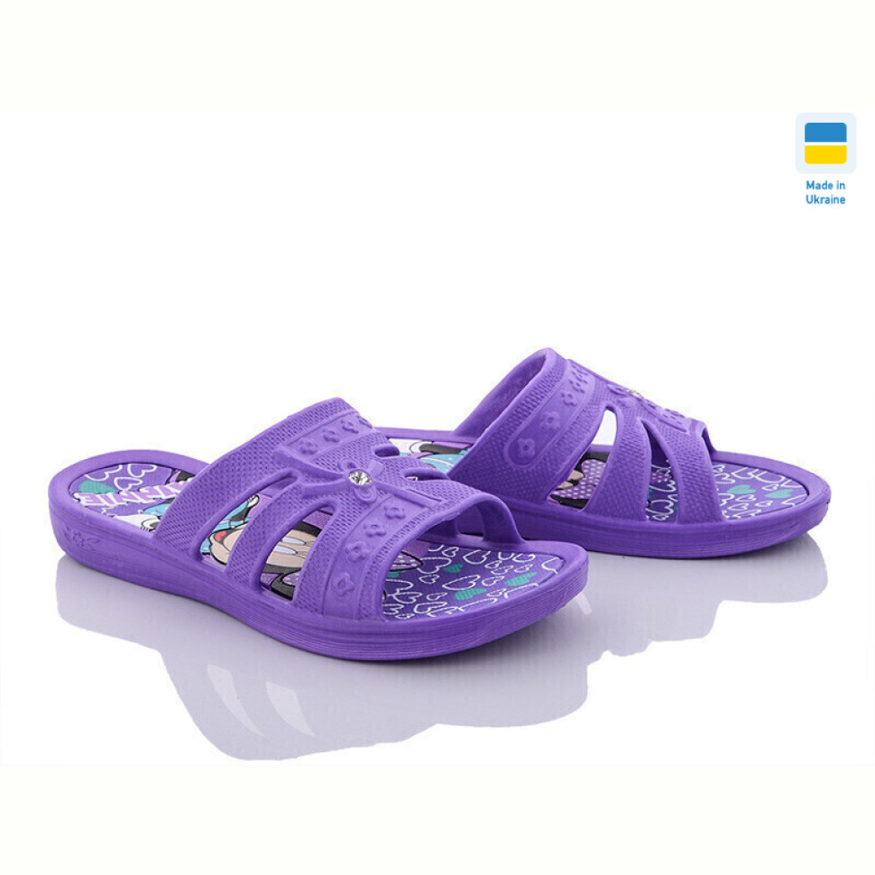Шлепки Golden Lion Міккі дівчина фіолетовий