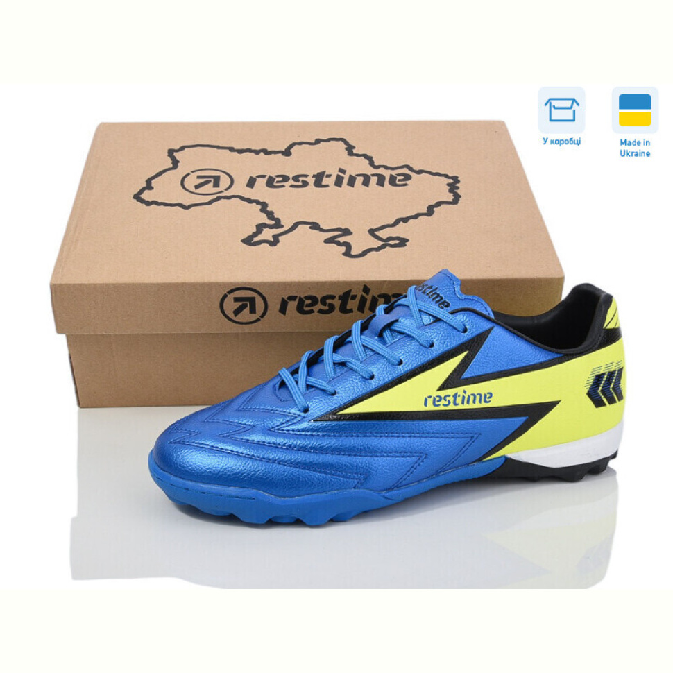 Футбольная обувь Restime DM024127-1 royal-lime