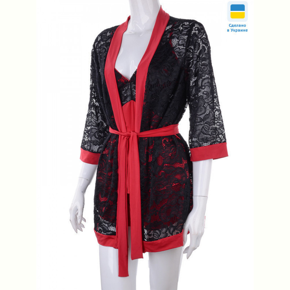 Ночная рубашка Nadia & Natali 0511 black-red