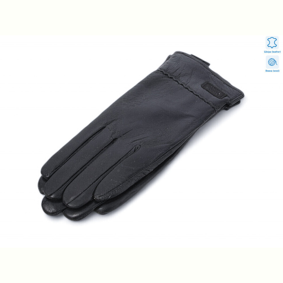 Перчатки RuBi 5 black шкіра вовна Перчатки RuBi 5 black шкіра вовна