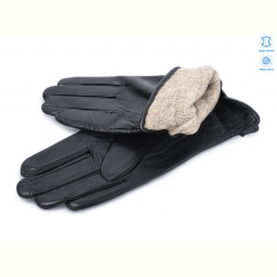 Перчатки RuBi 5 black шкіра вовна