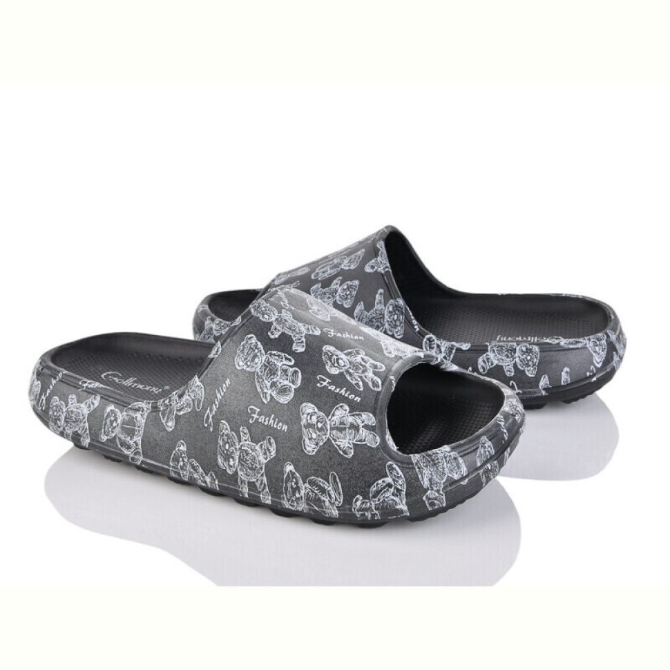 Шлепки Захар-Gold 2023-10 black піна