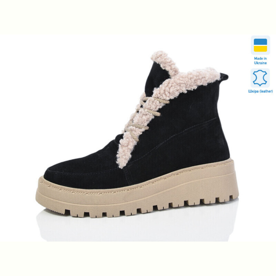 Ботинки Sali 2215 чорний з. кап. зима