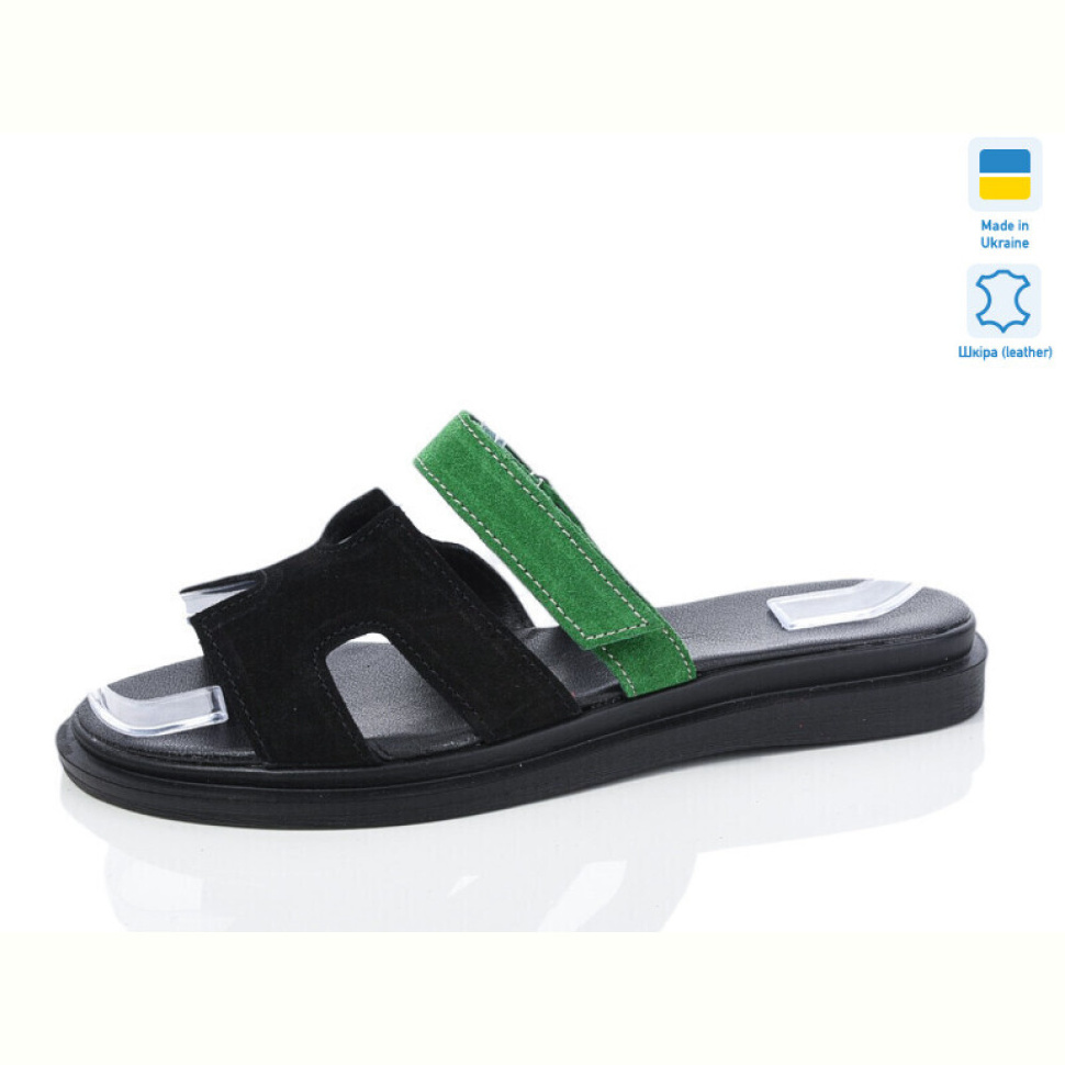 Шлепки Sali 1501-1 зелений з.