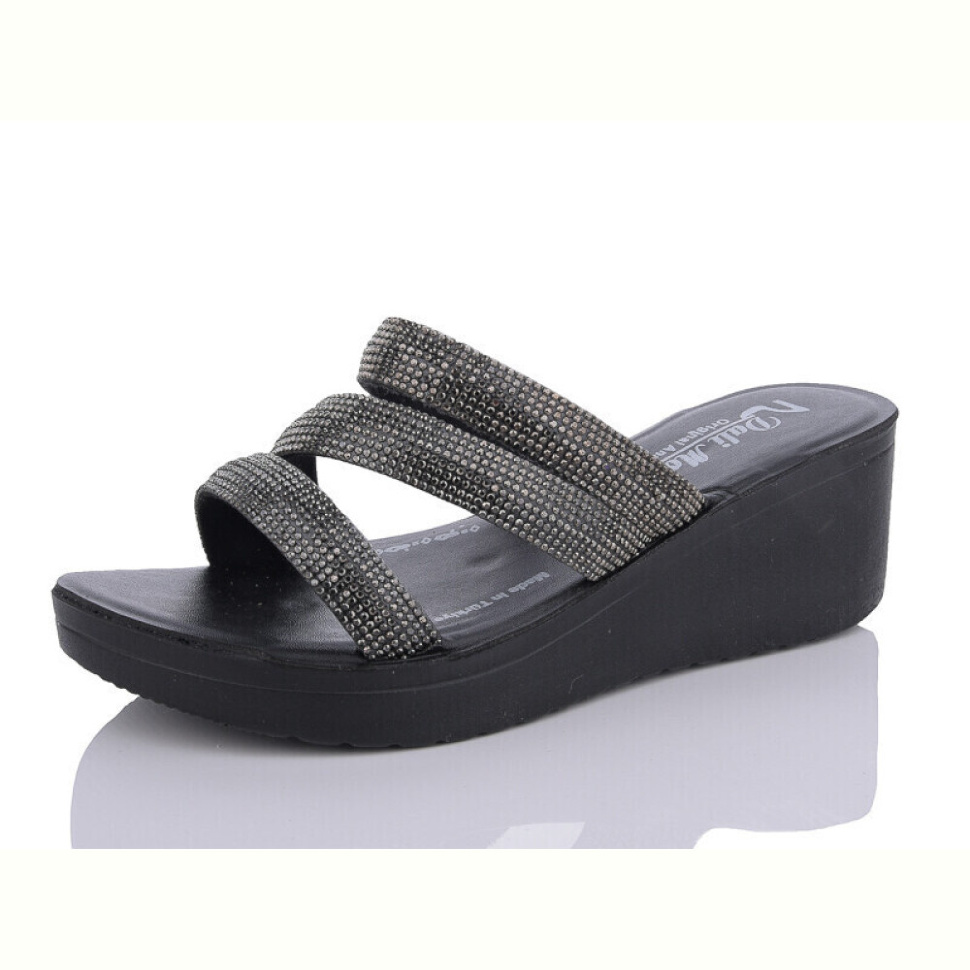 Шлепки Sali-2 0938 black-silver