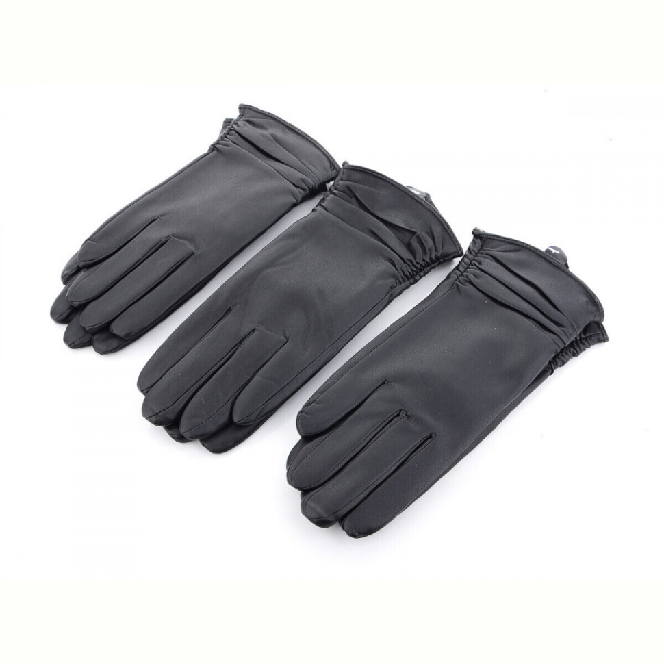 Перчатки RuBi R102Ж кожзам-махра black