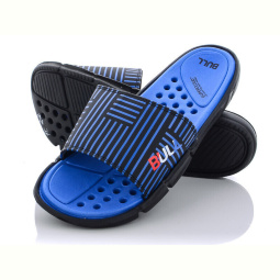 Шлепки Obuvok R022 black-blue (08841)
