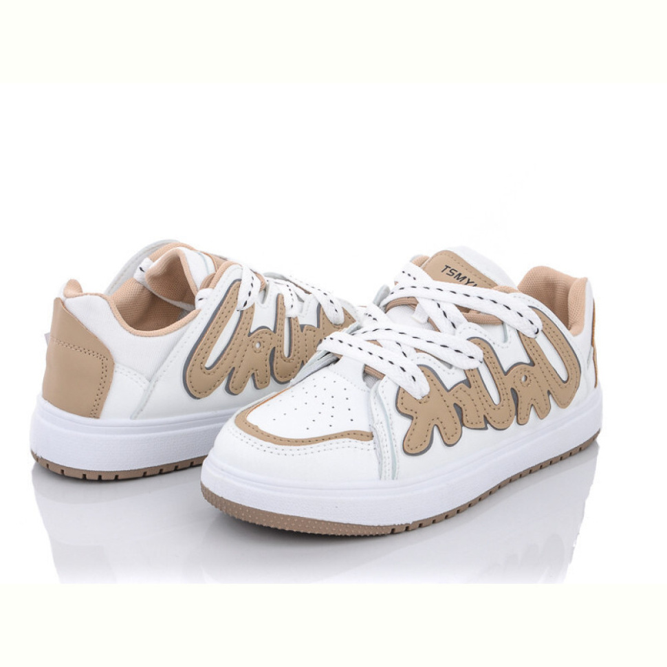 Кроссовки Violeta Y148(K37) white-khaki