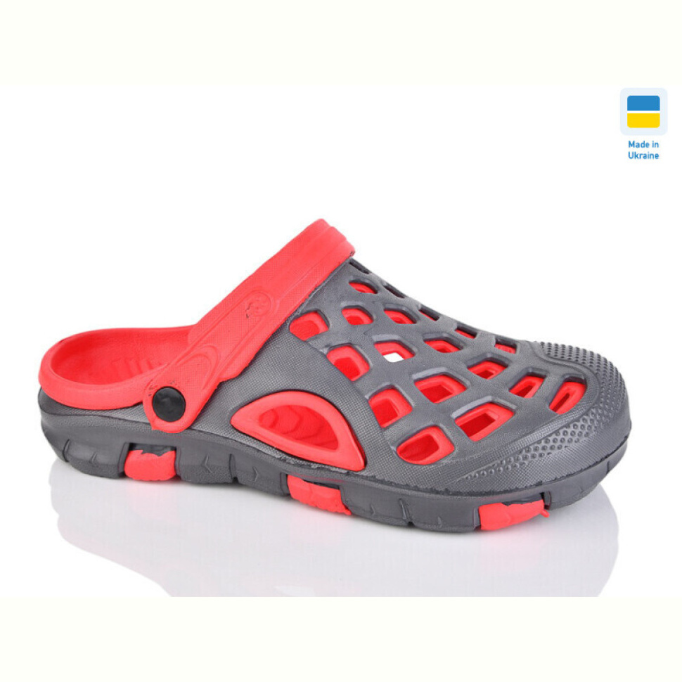 Кроксы Lot Shoes N308 сіро-червоний