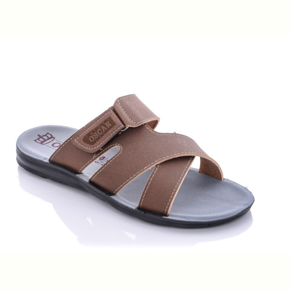 Шлепки Oscar 43 змея бежевый