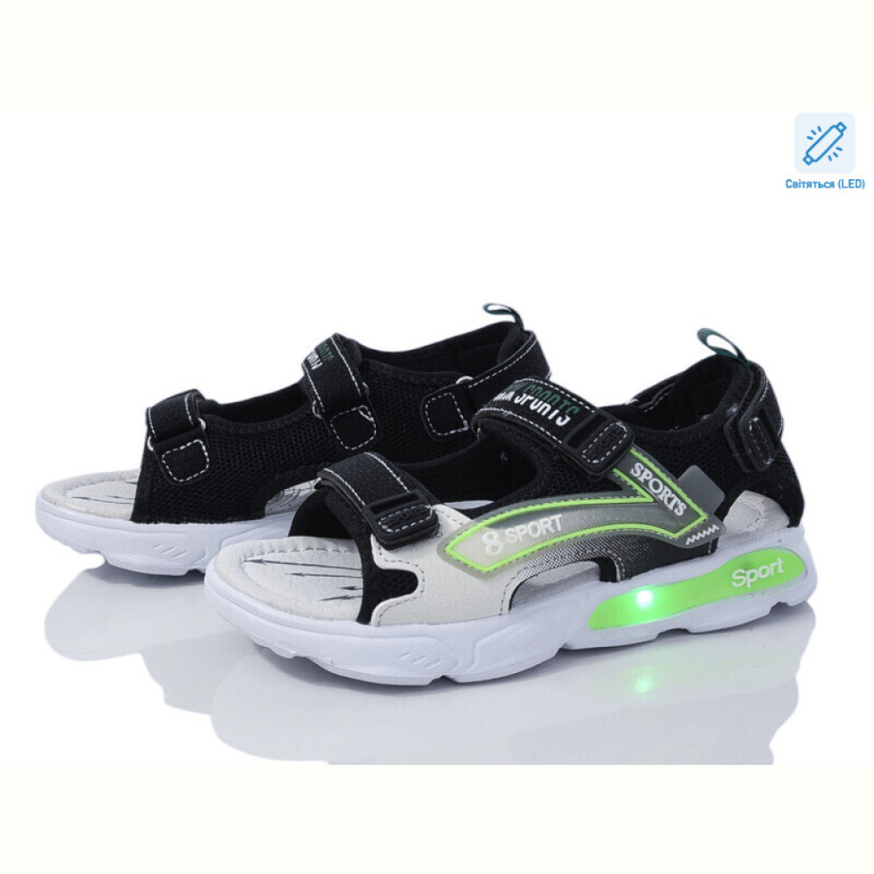 Сандалии Ok Shoes 7748-1 black green