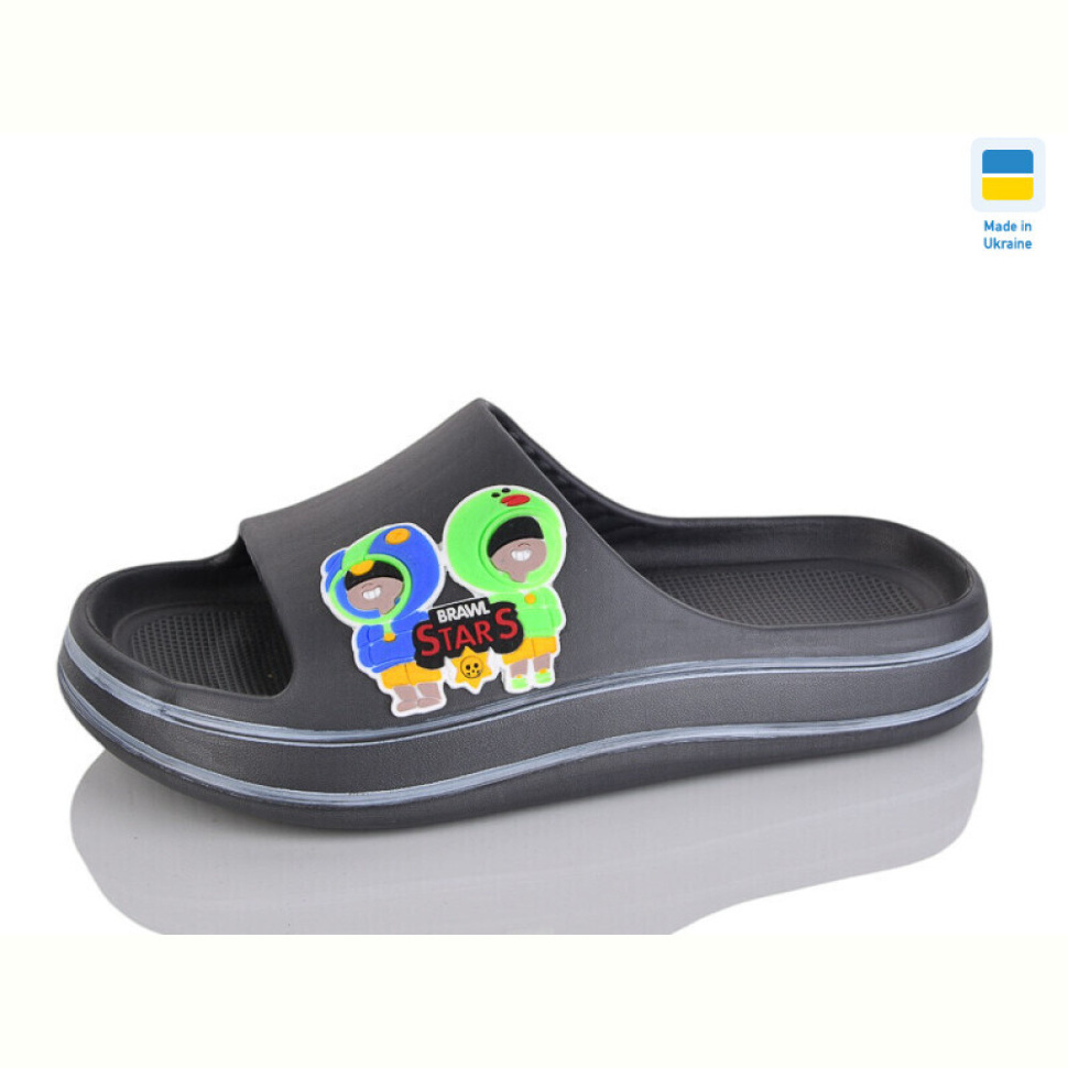 Шлепки Крок E239 графіт