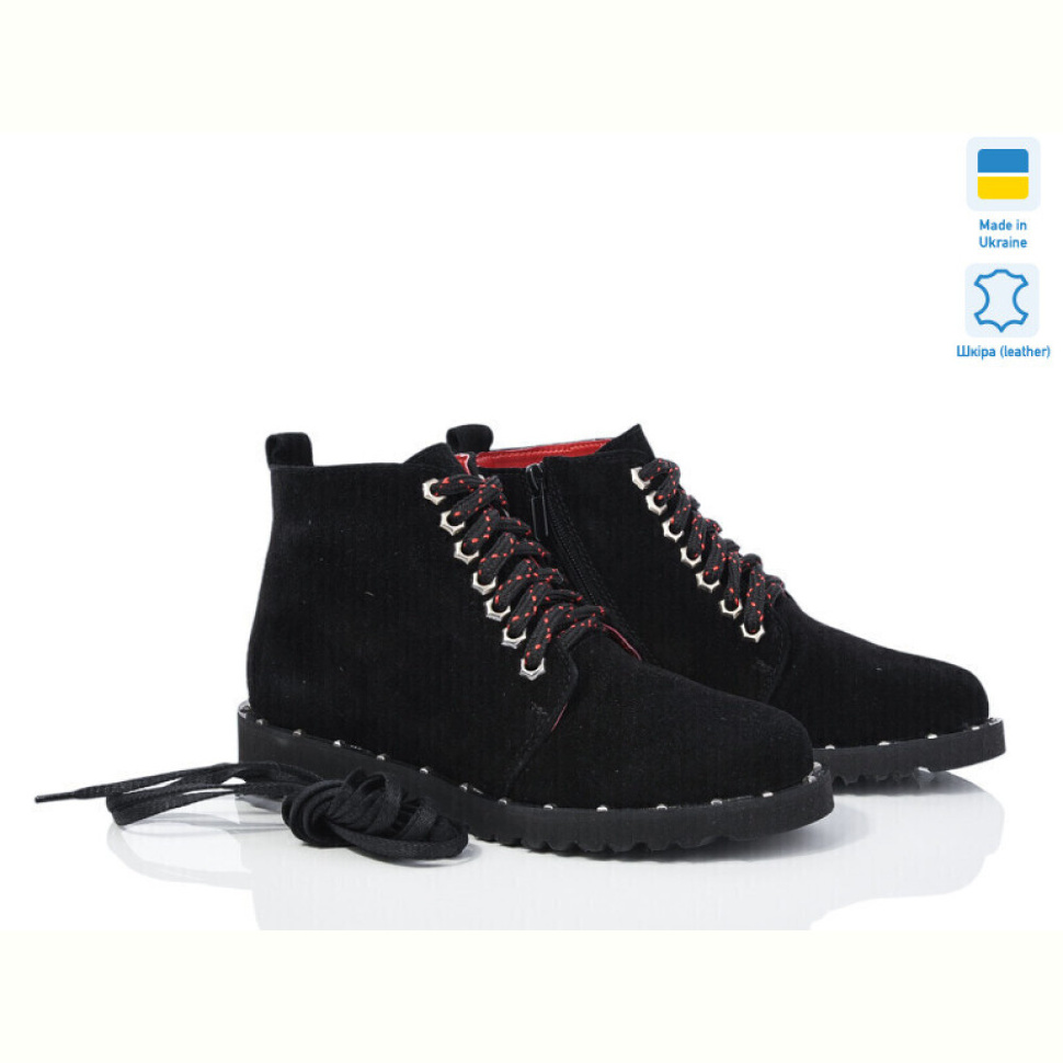 Ботинки Prime-Opt Sofi Stails САНТА 1012 чорний замш