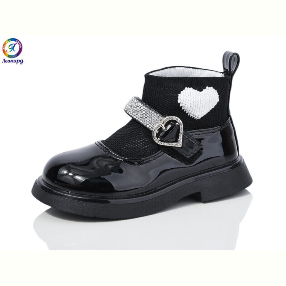 Ботинки Леопард F6619 black-beige Ботинки Леопард F6619 black-beige