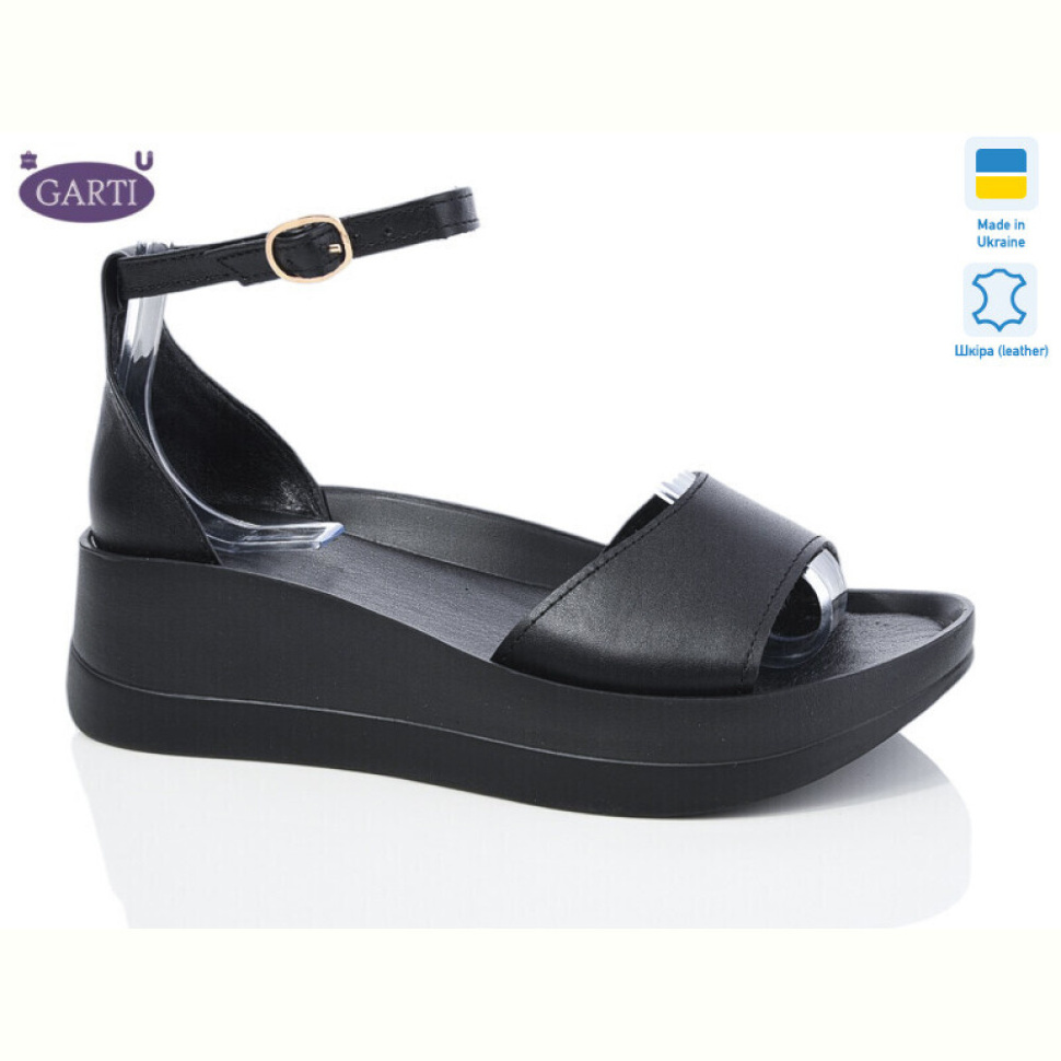 Босоножки Garti 0199 чорна шкіра