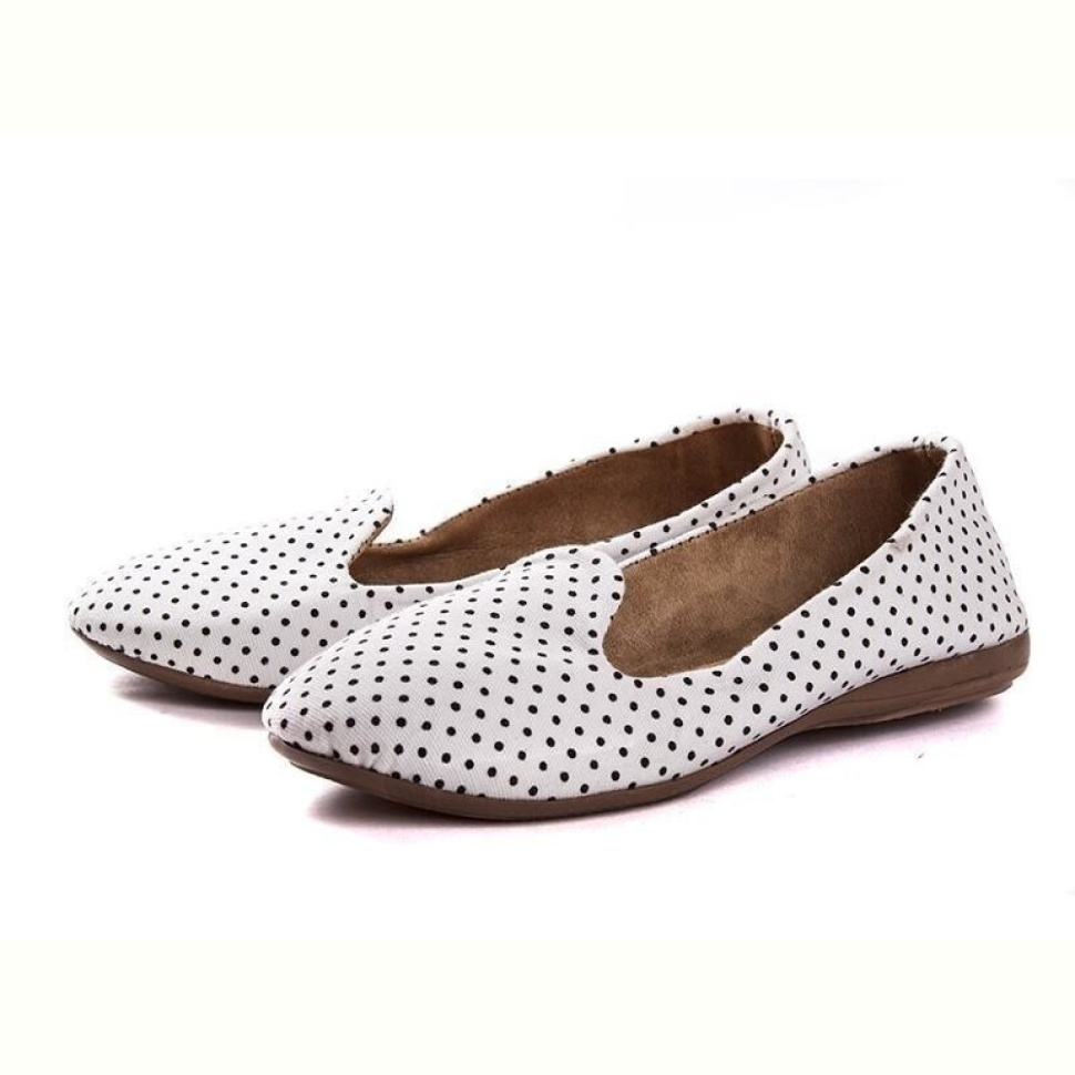 Тапки DeMur 2852 горох белый