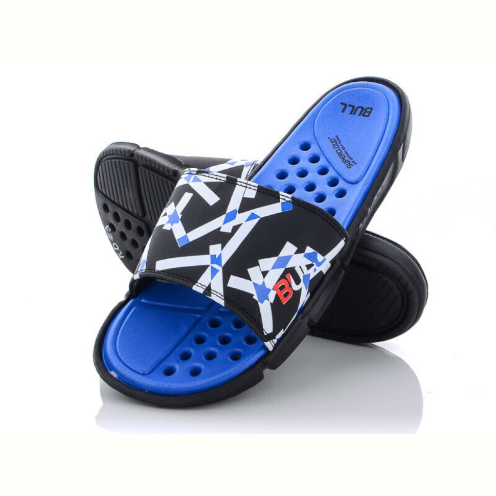 Шлепки Obuvok R023  black-blue