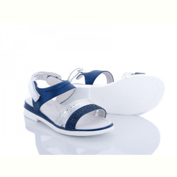 Босоножки Эльффей A692-B1009 сине-серебряный