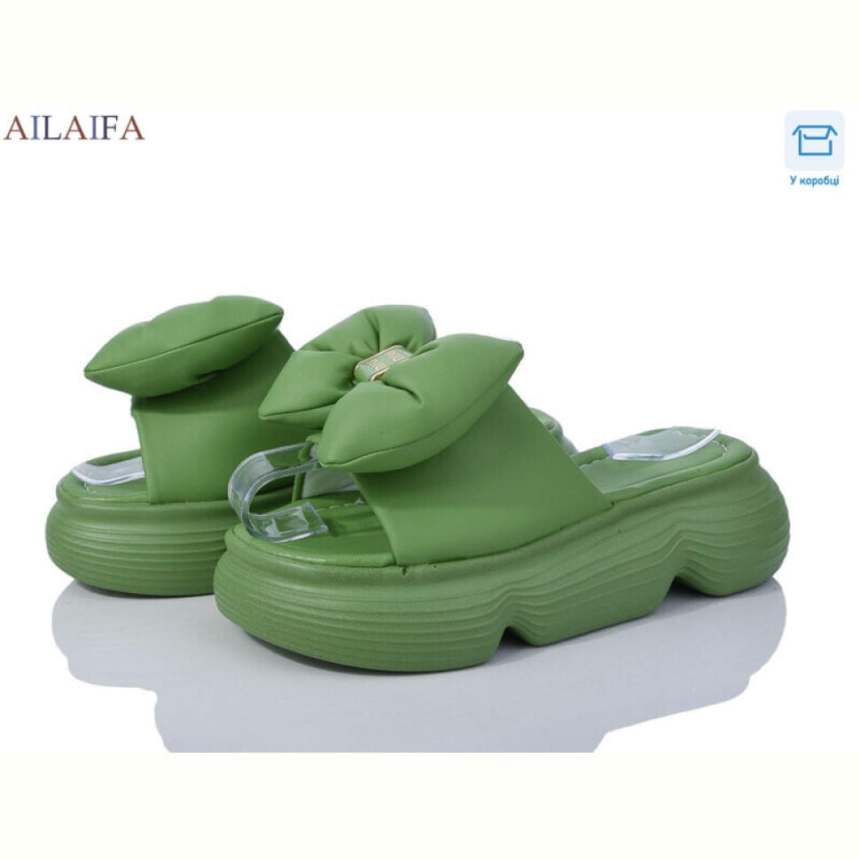 Шлепки Ailaifa 7053 green