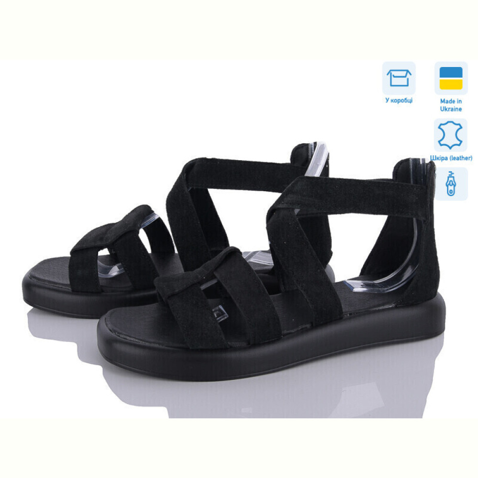 Босоножки A.N.I.One 4071-38 чорний замш